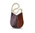 Brown Leather Crossbody Small Tote, Oyster Shell Gold /(18") / Crossbody - Abigail Fox Designs