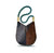 Brown Leather Crossbody Small Tote. Seaside Teal / (18") - Abigail Fox Designs