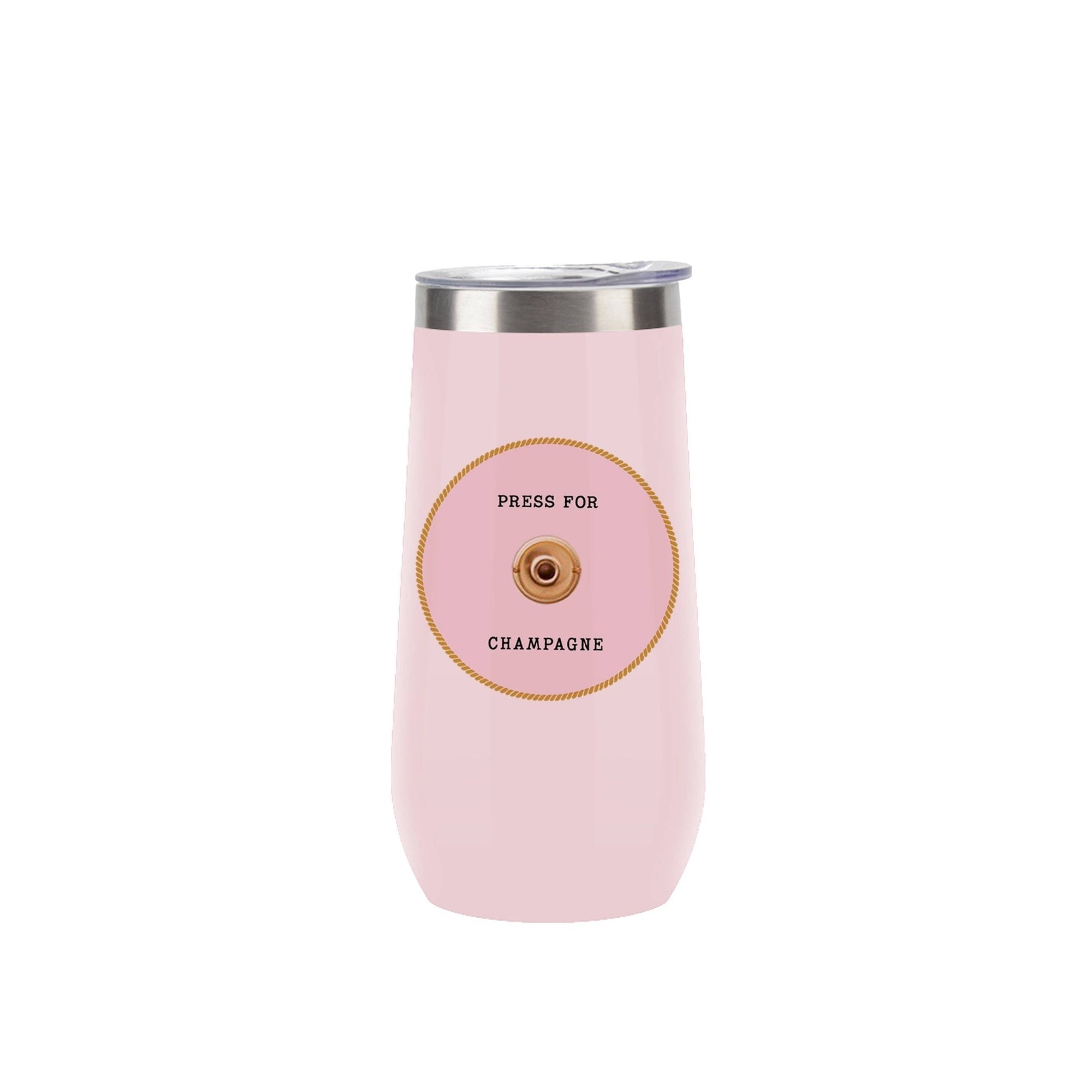 Champagne Tumbler- Press for Champagne - Abigail Fox Designs