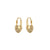 Clear CZ Heart Lock Huggies Earrings, 18k Gold & Sterling, Abigail Fox - Abigail Fox Designs