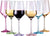 Colored Wine Glasses Set of 6 - Multicolored 12oz Wine Glass - Abigail Fox Designs