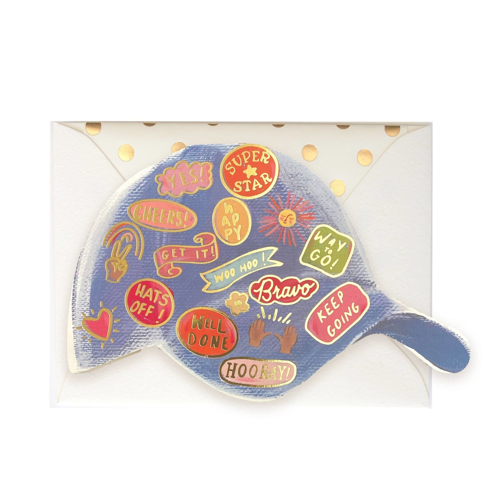 Congratulations- Baseball Cap Greeting Card - Abigail Fox Designs
