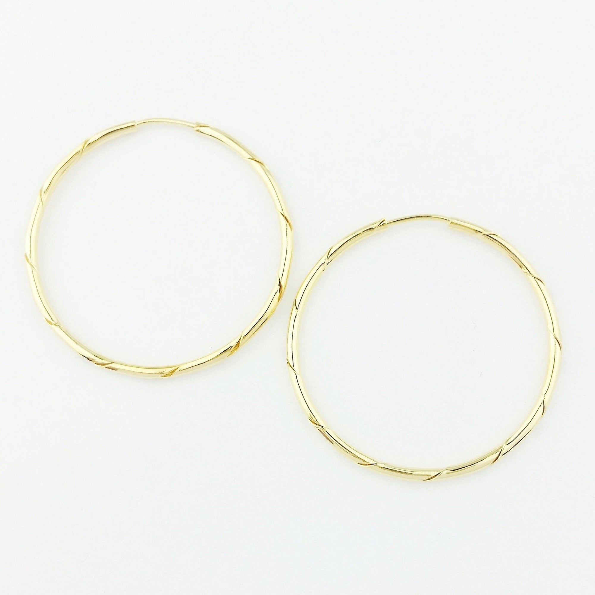 Continuous Twisted Tube Hoop Earrings- 18k Gold Filled, Abigail Fox - Abigail Fox Designs