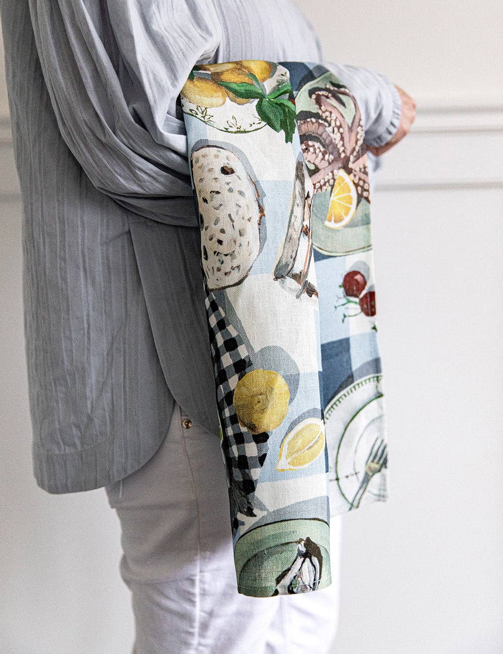 Crab & Squid Tea Towel - Abigail Fox Designs