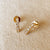 Curved Bar Clear Crystal Stud Earring, 18k Gold Filled, Abigail Fox - Abigail Fox Designs