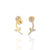 CZ Color Flower Stud Earrings, 18k GV, Abigail Fox - Abigail Fox Designs