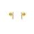 CZ Diamond Bar Stud Earrings, 14K Gold & Sterling Silver, Abigail Fox - Abigail Fox Designs