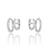 CZ Diamond Double Huggies with Ear Cuff, Sterling Silver, Abigail Fox - Abigail Fox Designs