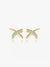 CZ X Earring, 925 Sterling Gold Vermiel Abigail Fox - Abigail Fox Designs