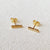 Dainty CZ Bar Stud Earrings 18k Gold Filled - Abigail Fox Designs