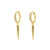 Dangling Spike CZ Huggie Hoops, 18K Gold, Abigail Fox - Abigail Fox Designs