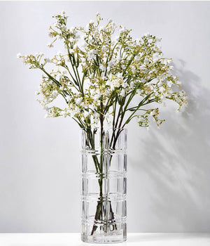 Etched Squares Glass Vase - Abigail Fox Designs