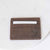 Fish Leather Embossed Slim Wallet Dark Brown 3.5x4 - Abigail Fox Designs