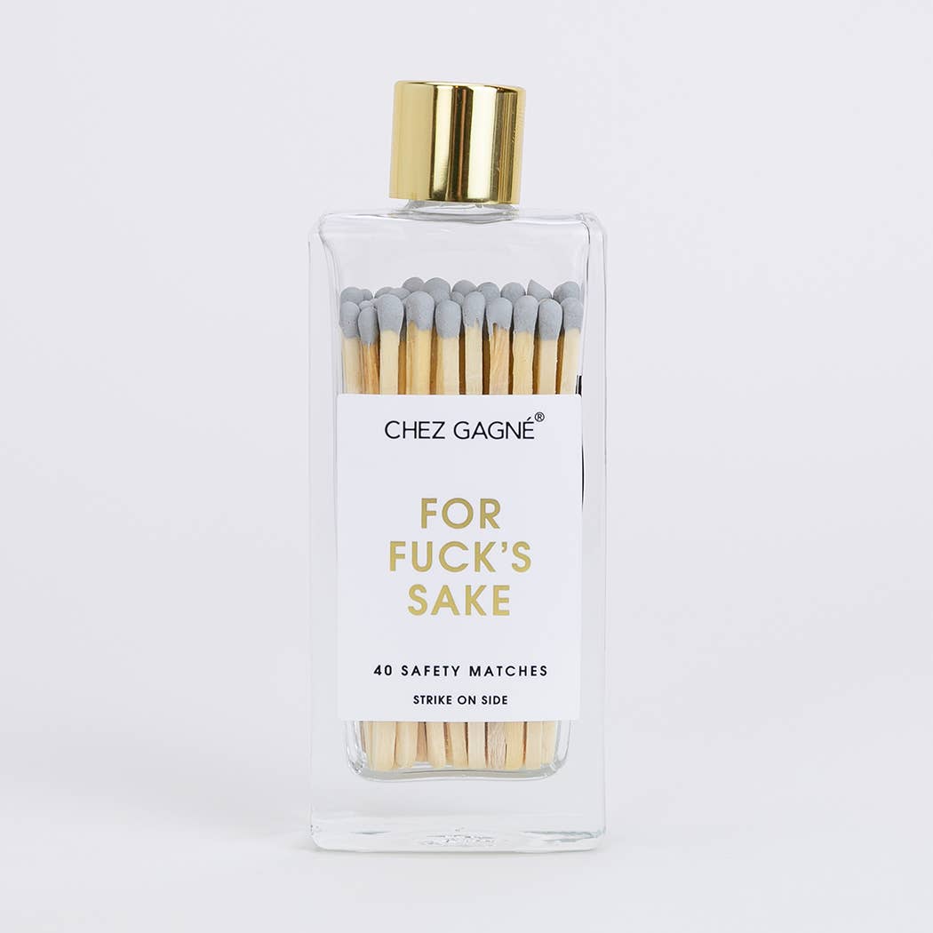 For Fuck's Sake - Glass Bottle Matches - Abigail Fox Designs