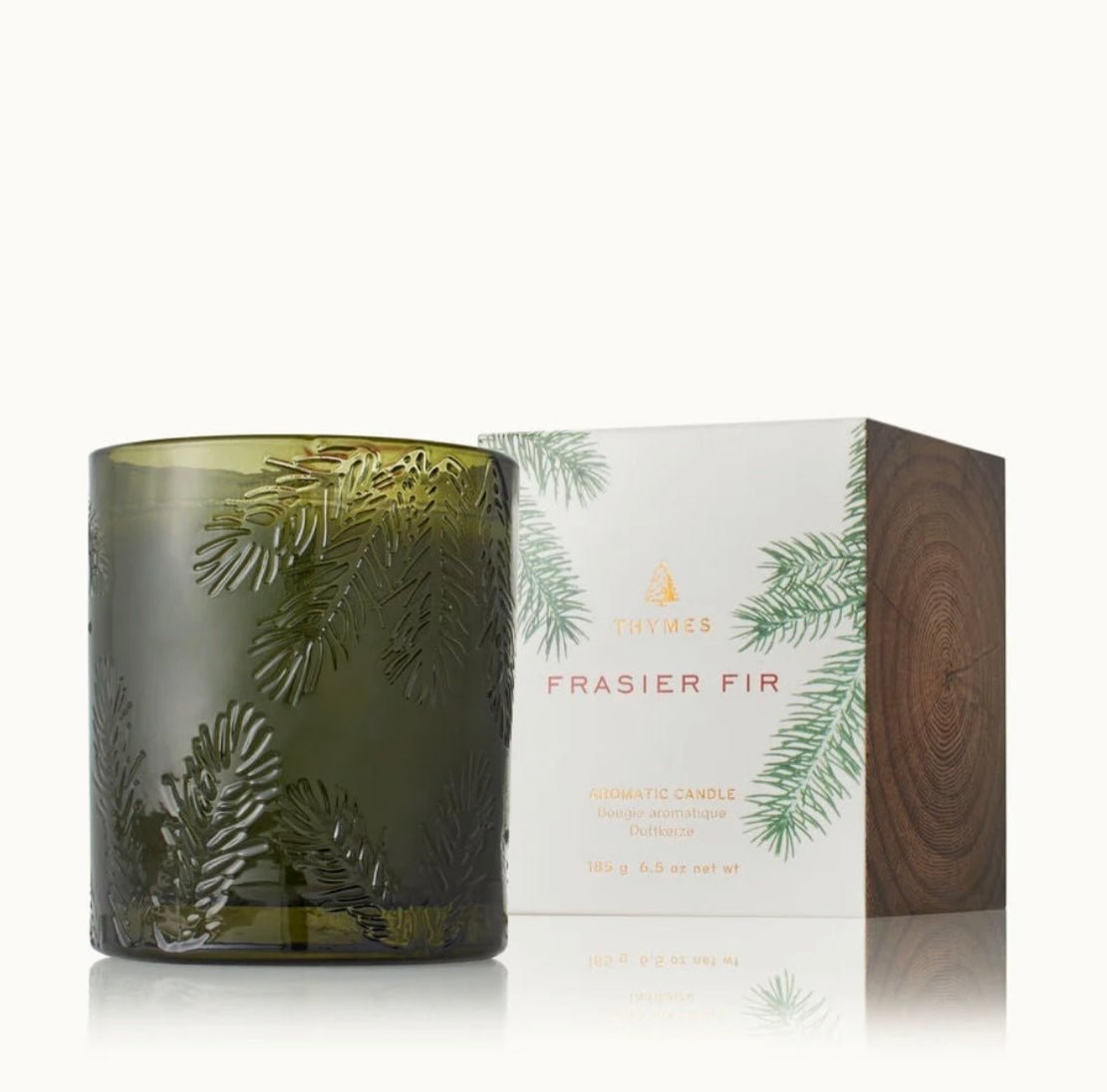 Frasier Fir Green Glass Candle 6.5 Oz - Abigail Fox Designs