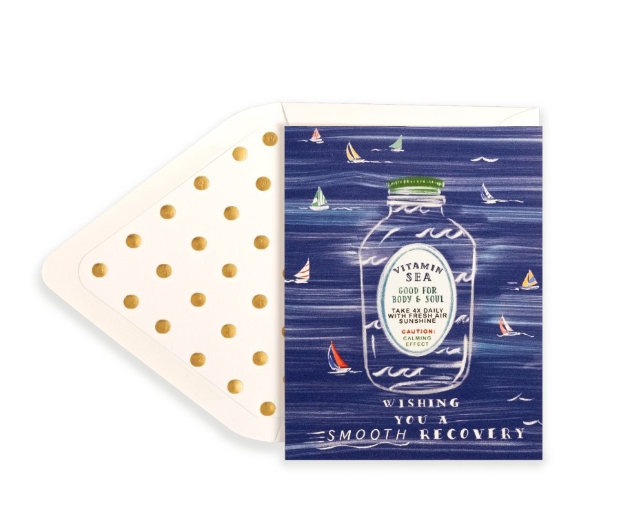 Get Well Card, Vitamin Sea Get Well Greeting Card - Abigail Fox Designs