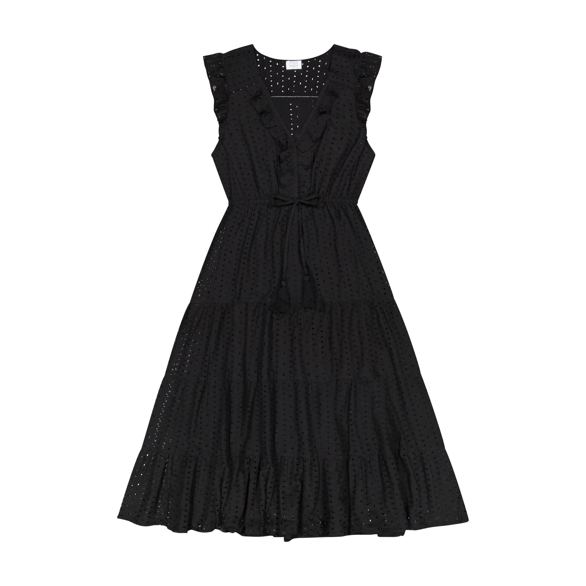 Giselle Women's Maxi Dress Black Eyelet - Abigail Fox Designs
