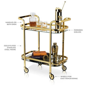 Gold Bar Cart - Abigail Fox Designs