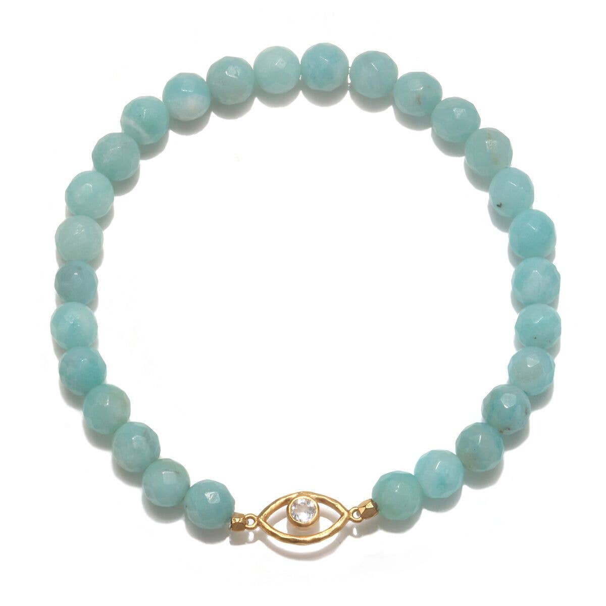 Gold Eye Charm Bracelet - Abigail Fox Designs