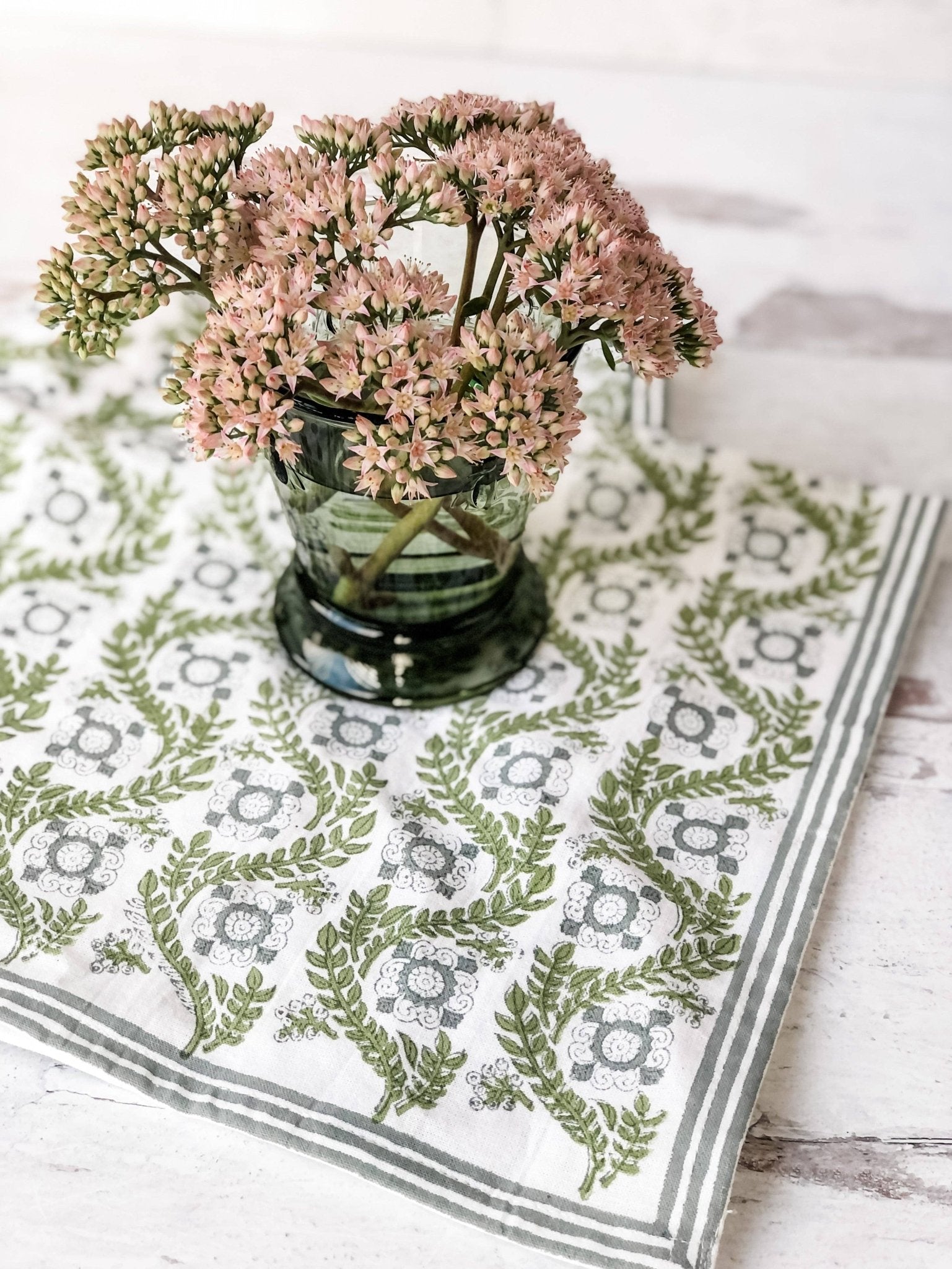 Block Print Collection, Patterned Table Linens