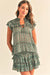Green Ruffle Sleeve Top - Abigail Fox Designs