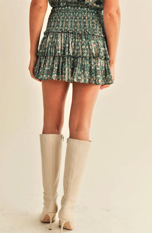 Green Smocked Skirt (Skirt Only) - Abigail Fox Designs