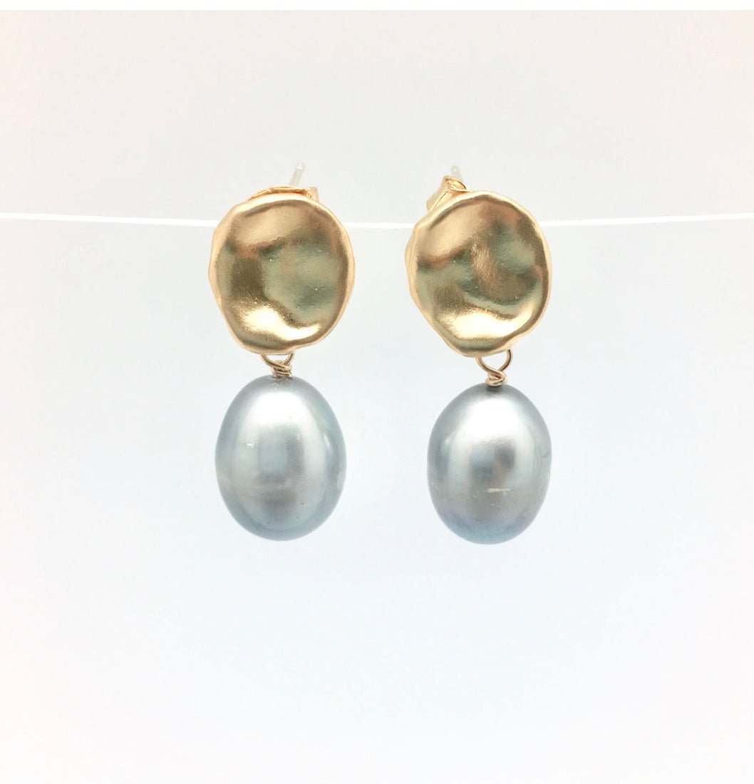 Handmade Natural Pearl Earrings- Gold/Silver - Abigail Fox Designs