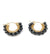 Handmade Semi Precious Beaded Hoop Earrings- Hematite - Abigail Fox Designs