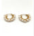 Handmade Semi Precious Beaded Hoop Earrings- Pearl - Abigail Fox Designs