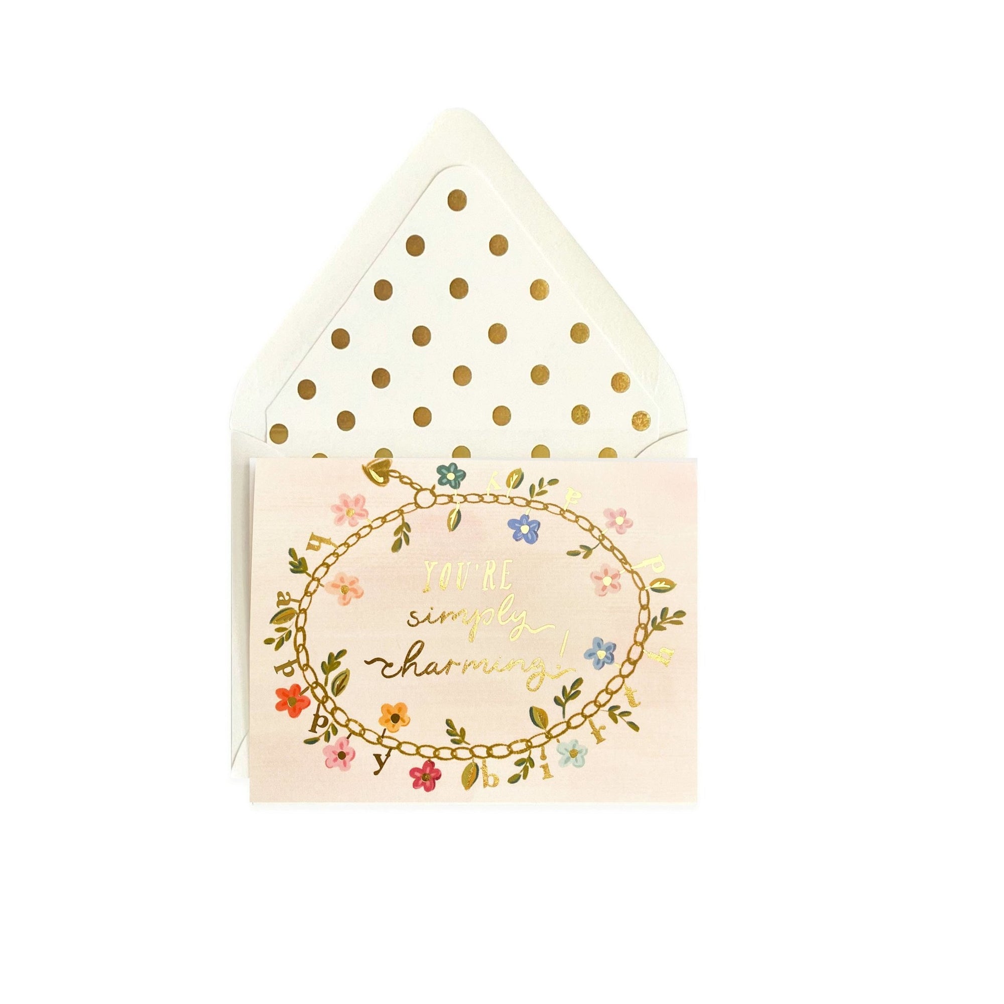 Happy Birthday Card You're Simply Charming Greeting Card - Abigail Fox Designs