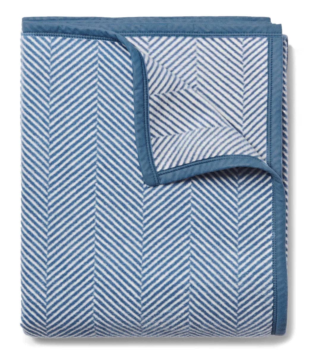 Harborview Herringbone Cornflower Blanket: Original - Abigail Fox Designs