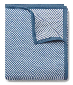 Harborview Herringbone Cornflower Blanket: Original - Abigail Fox Designs