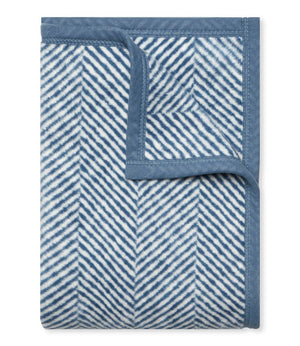 Harborview Herringbone Cornflower Blanket: Original - Abigail Fox Designs
