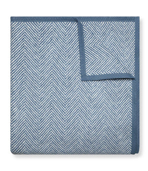 Harborview Herringbone Cornflower Blanket: Original - Abigail Fox Designs
