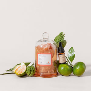 Himalayan Salt Gemstone Diffuser with essential oils, citrus, jasmine and sandalwood. - Abigail Fox Designs