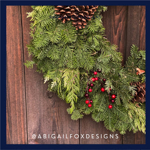 Holiday Wreath Making Class, Old Greenwich CT, this Holiday Season! - Abigail Fox Designs