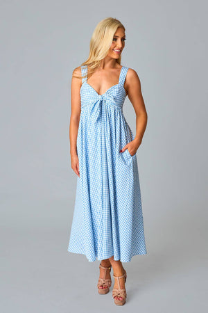 Hydrangea Blue Maxi Dress - Abigail Fox Designs