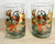 Culver [#2] Signed Vintage Mid-Century Barware, 22K Gold Holiday Yule Horn, 16 Oz Double Old Fashioned, Set of 4