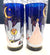 Noritake, Signed Vintage Barware, Cobalt Blue 'Twas the Night Before Christmas, High Ball  Glasses, Set of 4