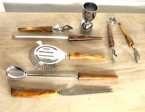 Sheffield England, Vintage Mid Century Bakelite Bar Utensils