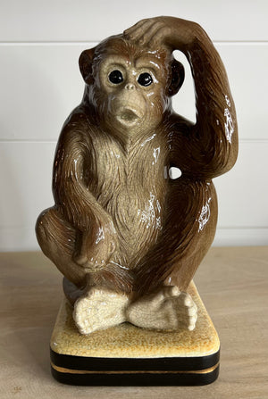 VINTAGE Japanese Takahashi Ceramic Monkey- Fun Bar Styling Figure