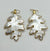 14KY Gold Filled Carved Mother of Pearl Leaf Earrings