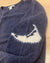 Nantucket Island Cashmere Crewneck Sweater in Denim Blue, Pearl and Ocean by Abigail Fox