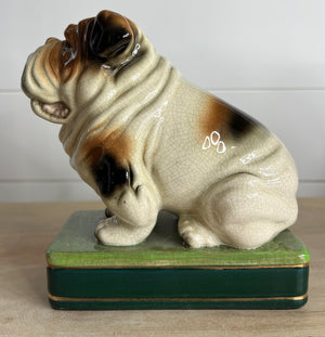 VINTAGE Japanese Takahashi Ceramic Bulldog Fun Bar Styling Figure