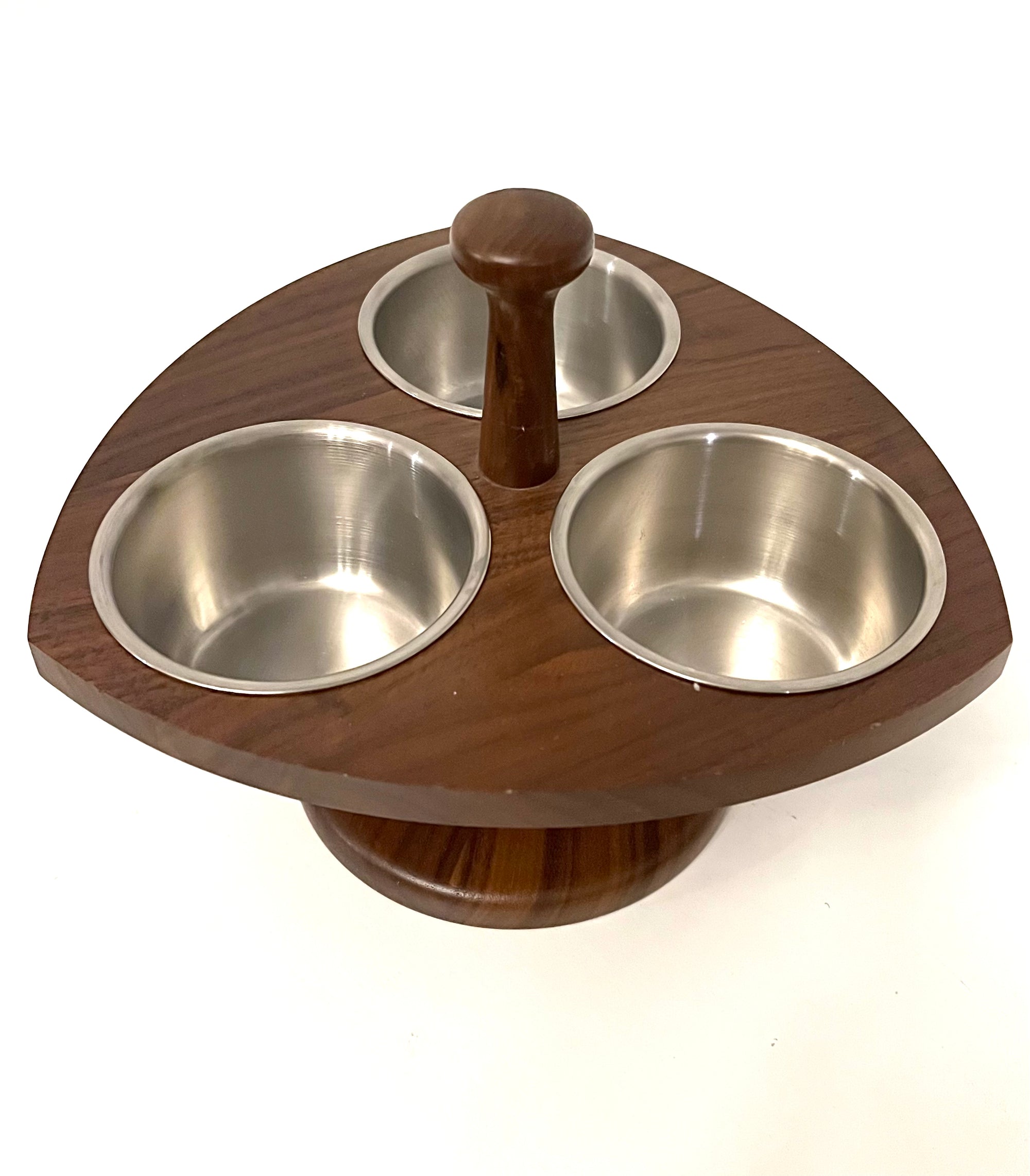 Vintage Mid-Century Wooden Caddy, Danish Style