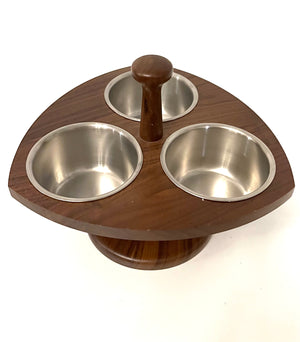 Vintage Mid-Century Wooden Caddy, Danish Style