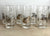 Georges Briard, Signed Vintage Mid-Century Barware, 22k Gold Shell Frosted Glass Tumblers, Set of 6