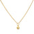 Inner Light 16" White Topaz Mini Sun Pendant Necklace, 18K Gold plated brass - Abigail Fox Designs