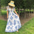 Island Maxi Dress (3 stem blue floral) - Abigail Fox Designs