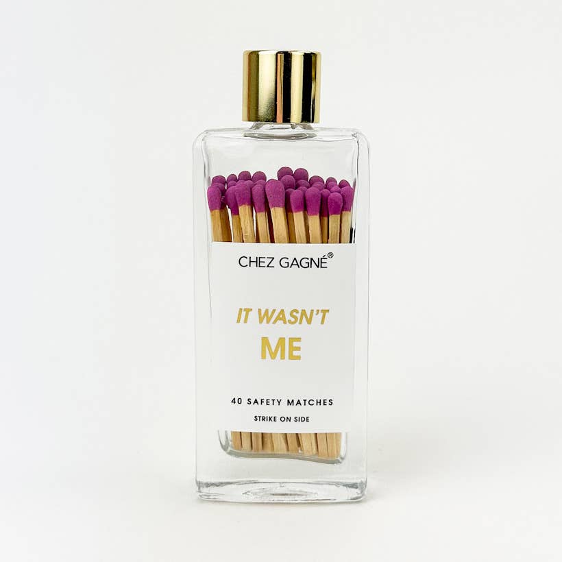 It Wasn't Me - Glass Bottle Matches - Abigail Fox Designs